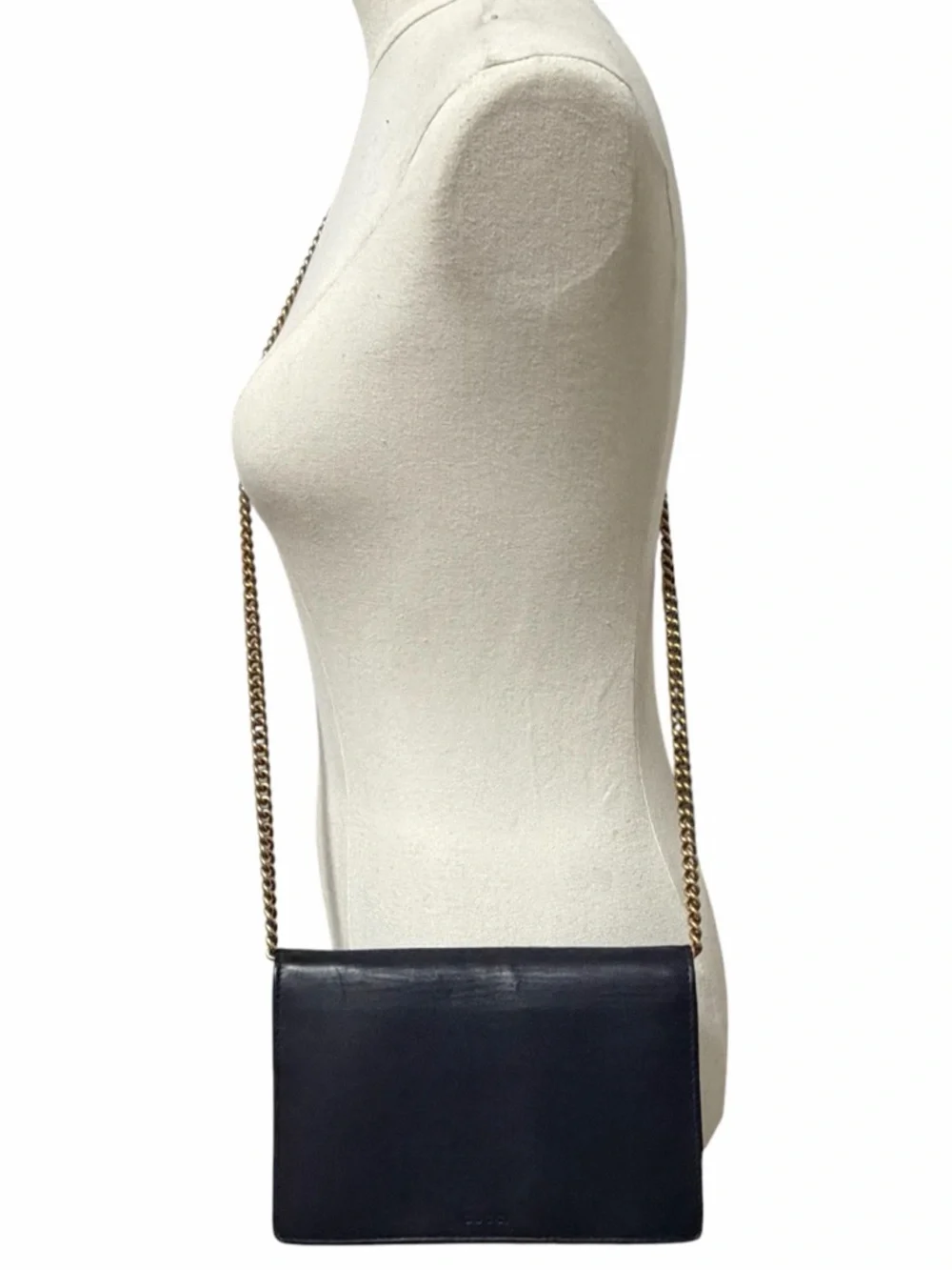 Gucci Animalier Tiger Stud Chain Wallet WOC Blue Red White Leather Crossbody Bag - Picture 3 of 12